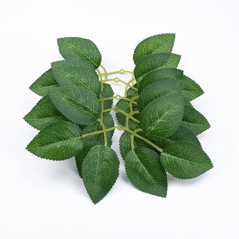 10/20Pcs Silk Rose Leaves Christmas Decorations for Home Wedding Bride Wrist Decorative Flowers Artificial Plants Ddiy Gift Box