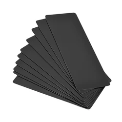 Uxcell-tarjeta de visita de Metal en blanco, tarjeta en blanco de aleación de aluminio pintada, impresión láser DIY, 10 uds.