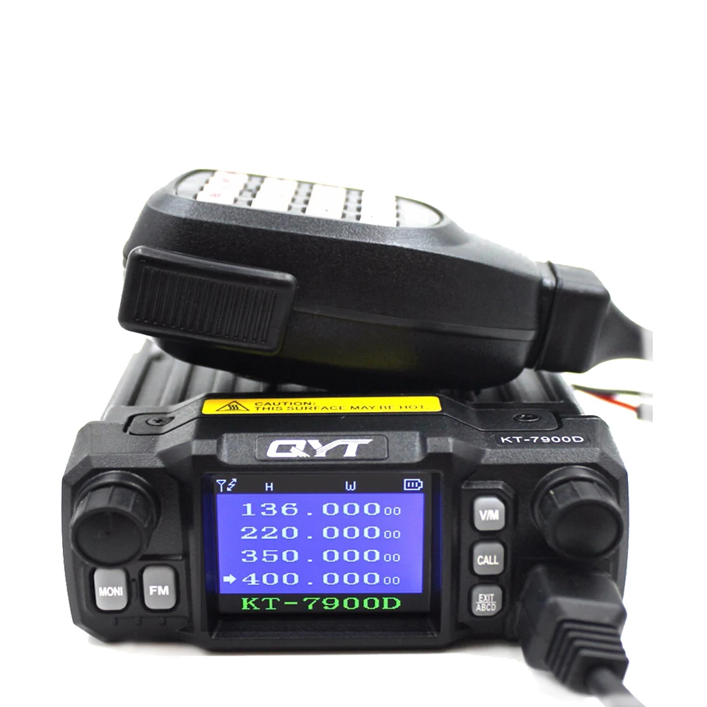 Najnowsza wersja Mini radio mobilne QYT KT-7900D 25W czterozakresowy 144/220/350/440 MHz KT7900D transceiver UV lub z zasilaczem — zdjęcie 2