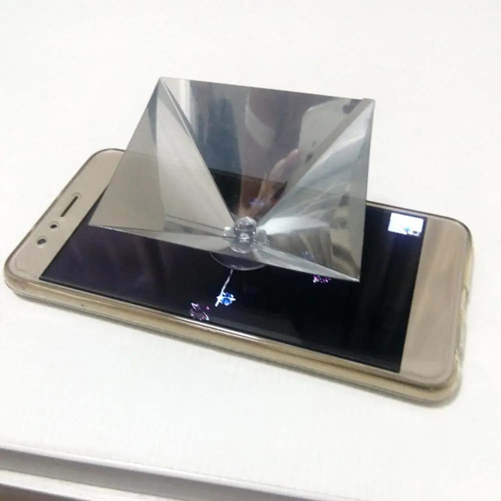 Mini Holographic Projector Mini 3d Holographic Projector Pyramid Four-dimensional Image Display Portable Play Pseudo Hologram