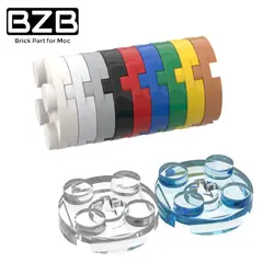 BZB MOC DIY 10pcs Part 4032a Plate Round 2x2 With Axle Hole Type 1 Cross Shaft Hole Building Blocks Bricks Kids DIY Toys Gift