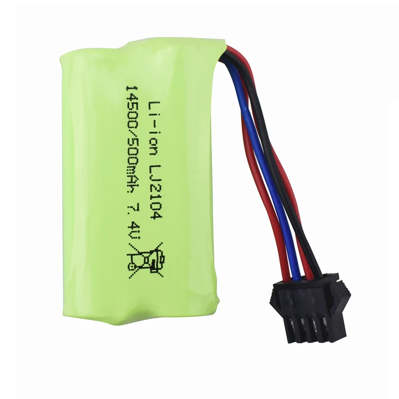 PYL R/C 7.4V 500mAh Lithium Battery For EC16 Remote Control Spare Battery Model Car Model High-Rate Li-Po Battery