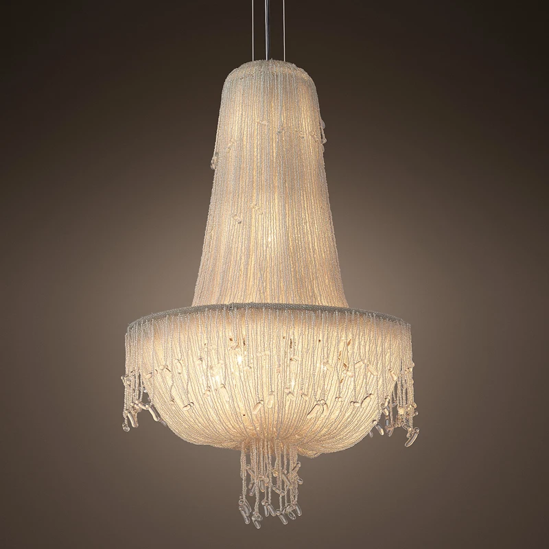 

New Jellyfish Chandelier Modern Simple Crystal Chain Living Room Dining Room Villa Hotel Soft Decoration Atmospheric Chandelier