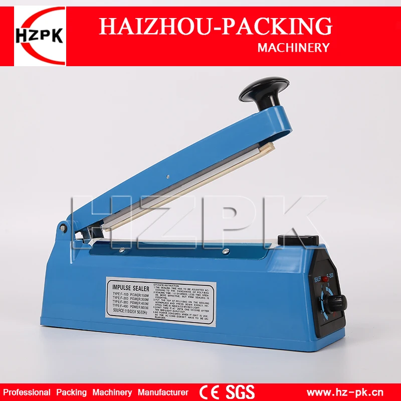 HZPK Hot Selling Simple Hand Pressure Heat Impulse Sealer Plastic Body Manual Sealing Machine For Fruit Saver 100mm PFS-100