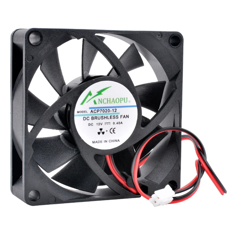 ACP7020 7 cm 70mm ventilator 70x70x20mm DC12V 24 V 2pin koelventilator voor chassis CPU voeding