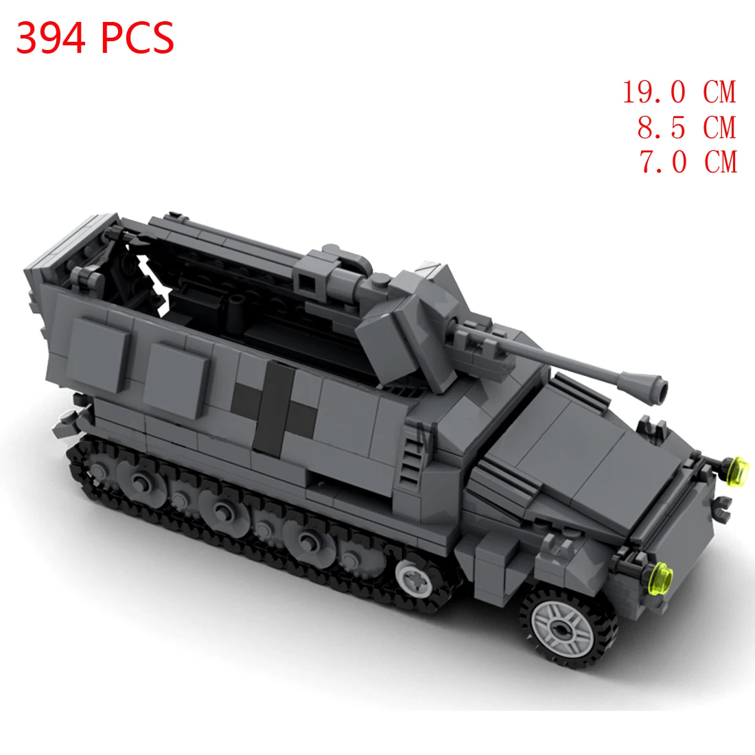 hot military WWII technical vehicles war German Army sdkfz 251-10 Troop carrier Lightning war Build Block model brick toys gift