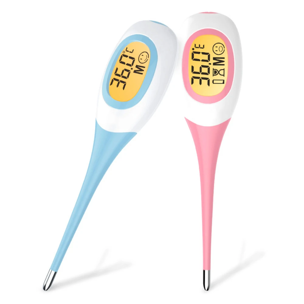 Silicone Fast 8S Thermometer for Fever Digital infrared Basal Body Thermometer Oral Armpit Rectal Temperature LED Display