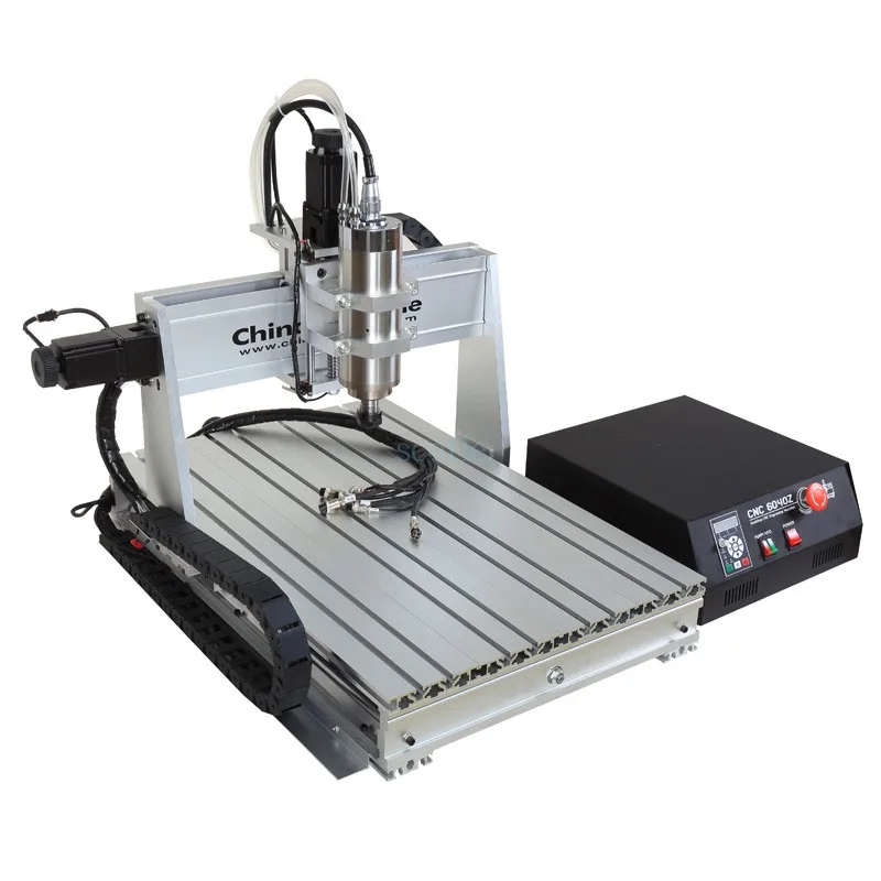 Cnc 6040z 2.2kw 4 assi roteador de metal fresagem gravador máquina usb cortador de madeira de alumínio diy escultura estável unidade independente