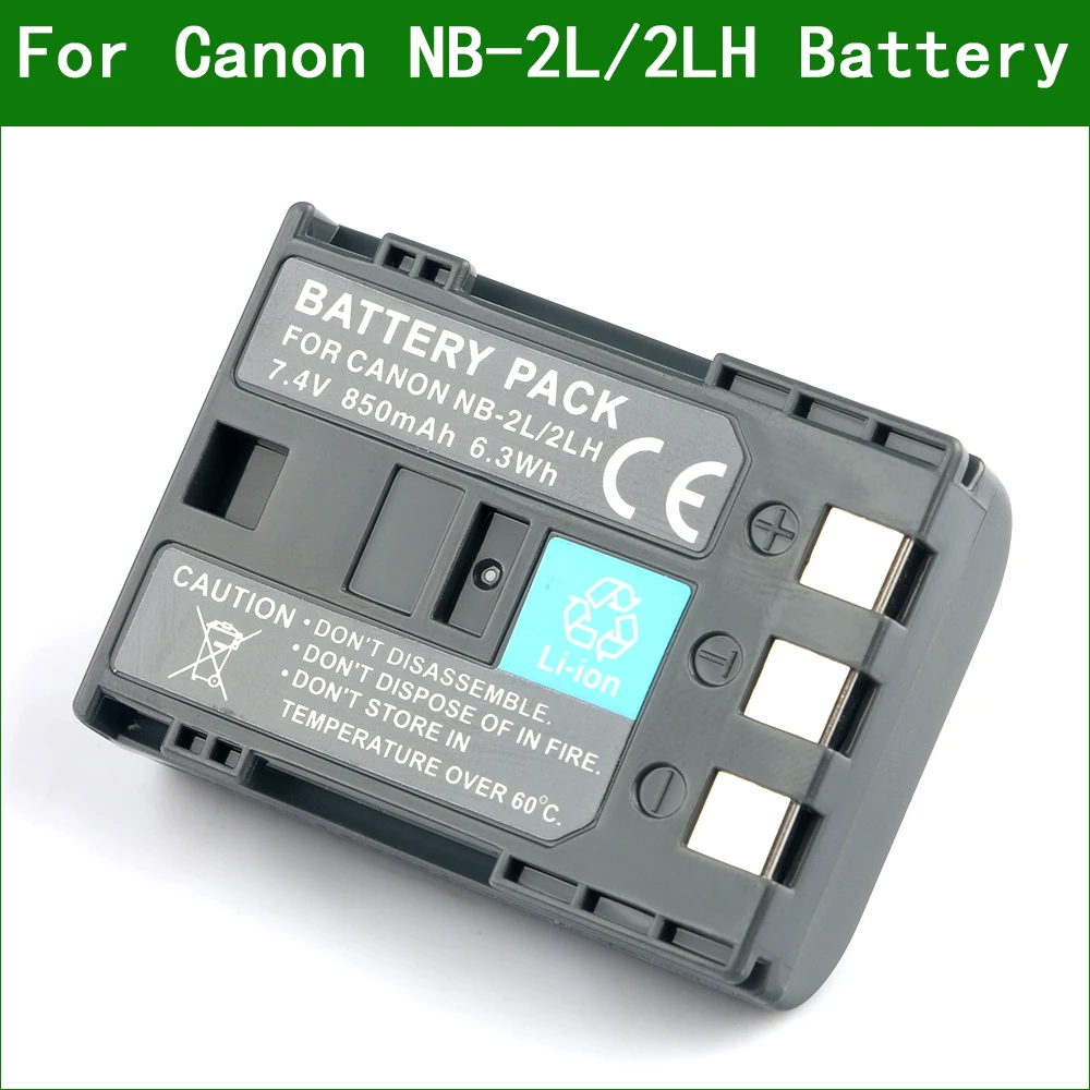 NB-2L NB-2LH Digital Camera Battery For Canon ZR100 ZR200 ZR300 ZR500 ZR600 ZR700 DC310 DC320 DC330 DC410 DC420