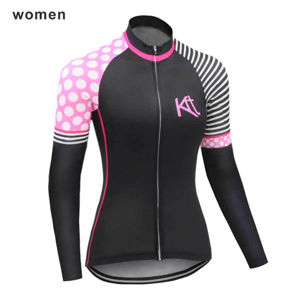 

Women's Cycling Jersey Long Sleeves Classical Thin OR Winter Thermal Fleece Outdoor Sport Bike Wear MTB Road Mountain BOUYGUES