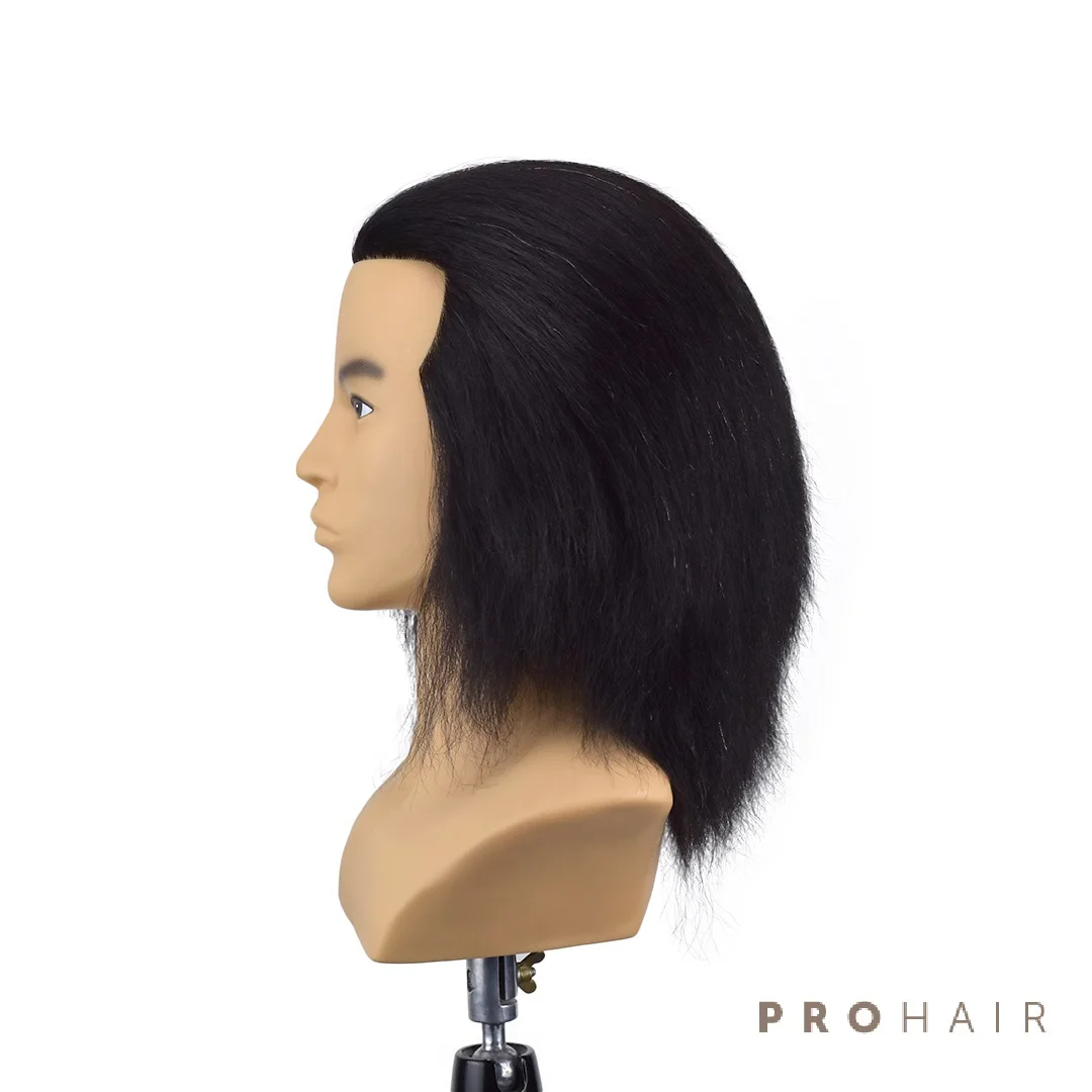 【6packs】Mannequin-Head with shoulder  20CM  Black  Yak Hair Competition Mannequin Head Mannequin Doll Head wig head for styling