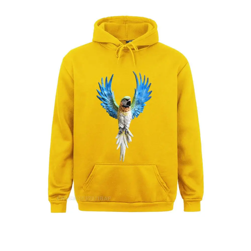 Macaw Shirt For Men Women Parrot Blue TShirt Gift Hip Hop Hoodies Long Sleeve for Adult Summer Sweatshirts Normcore Hoods 2022