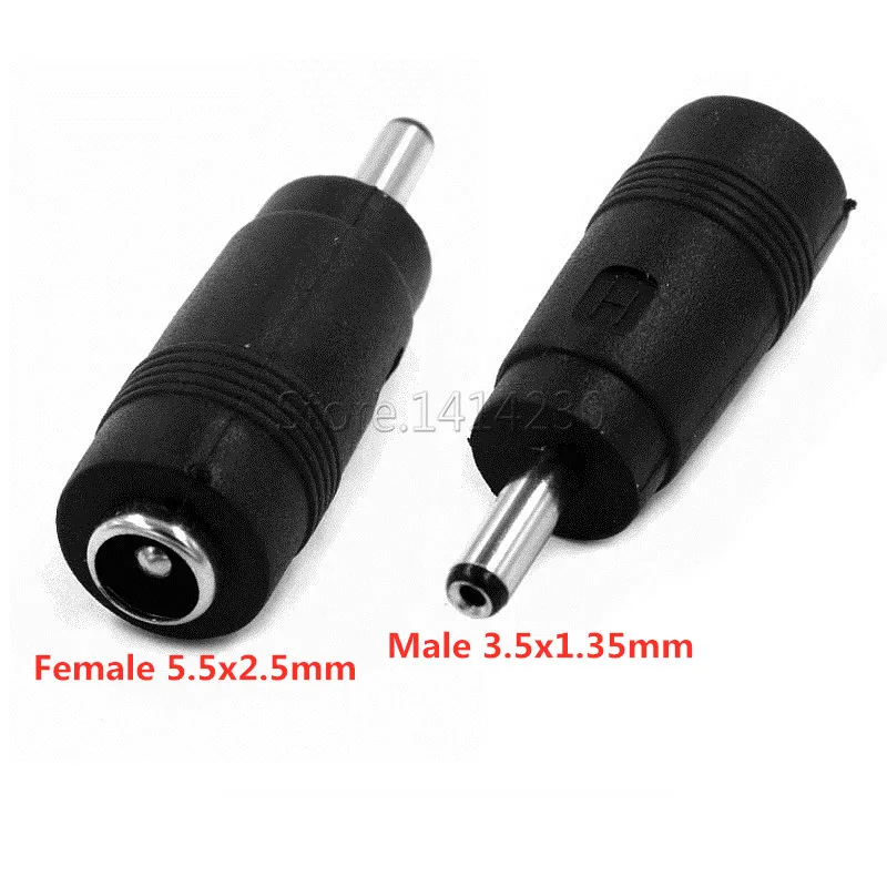 DC Power Adapter Connector Plug DC Conversion Head Jack Female 5.5*2.5mm Turn Plug Male 3.5*1.3mm