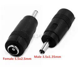 DC Power Adapter Connector Plug DC Conversion Head Jack Female 5.5*2.5mm Turn Plug Male 3.5*1.3mm