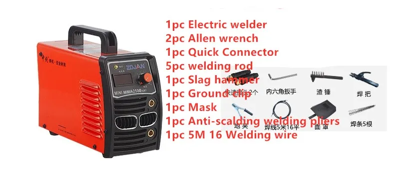 MMA-250M Electric Welding Machine220V household copper small inverter DC mini welding machine  portable 2.5/3.2 welding rod