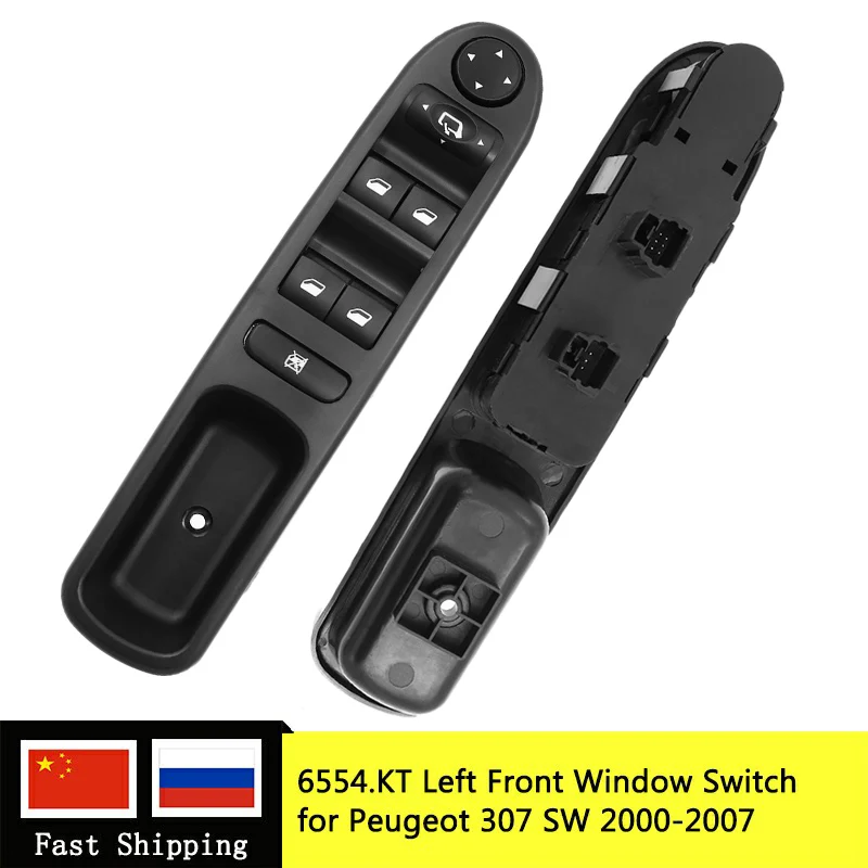 6554KT Left Front Car Switch Master Electric Power Control Window Control Switch For Peugeot 307 Break 307SW 307CC 2003-2014