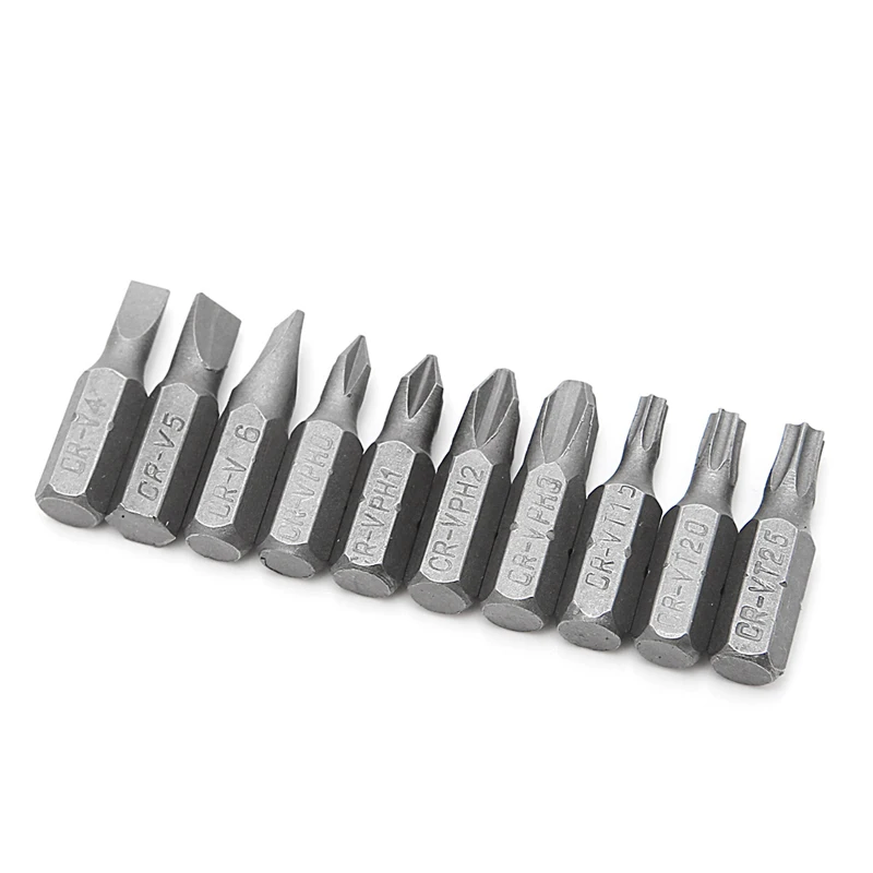 

10 in 1 Socket Screwdriver L-shaped Angle Head Twin Wrench Driver Torx Flat Bit A0KF