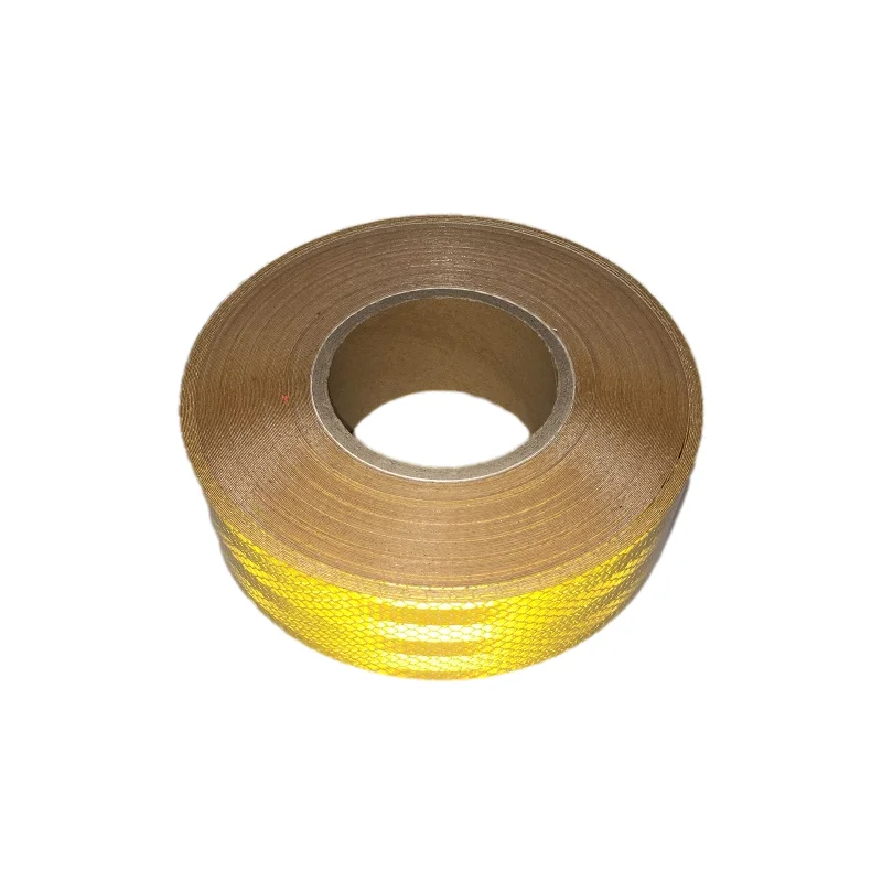 Super Grade Orange Yelllow PET Reflective Self-adhesive Tape Truck Car Motorcycle Road Traffic Reflective Warning Safety Tape