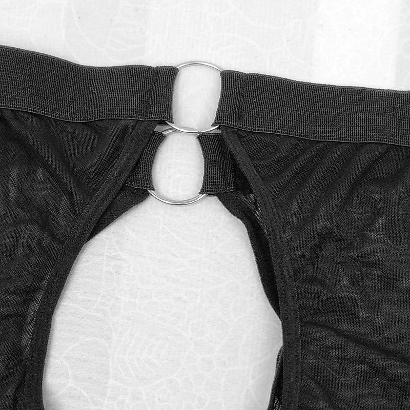 Open Butt Mens Faux Leather Boxers Shorts Underwear Erotic Lingerie Crotchless Sissy Panties Mesh Male Underpants Clubwear