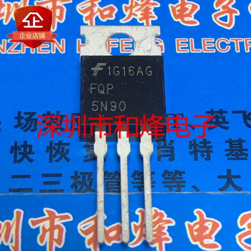 6pcs/lot FQP5N90 TO-220 900V 5.4A  In Stock