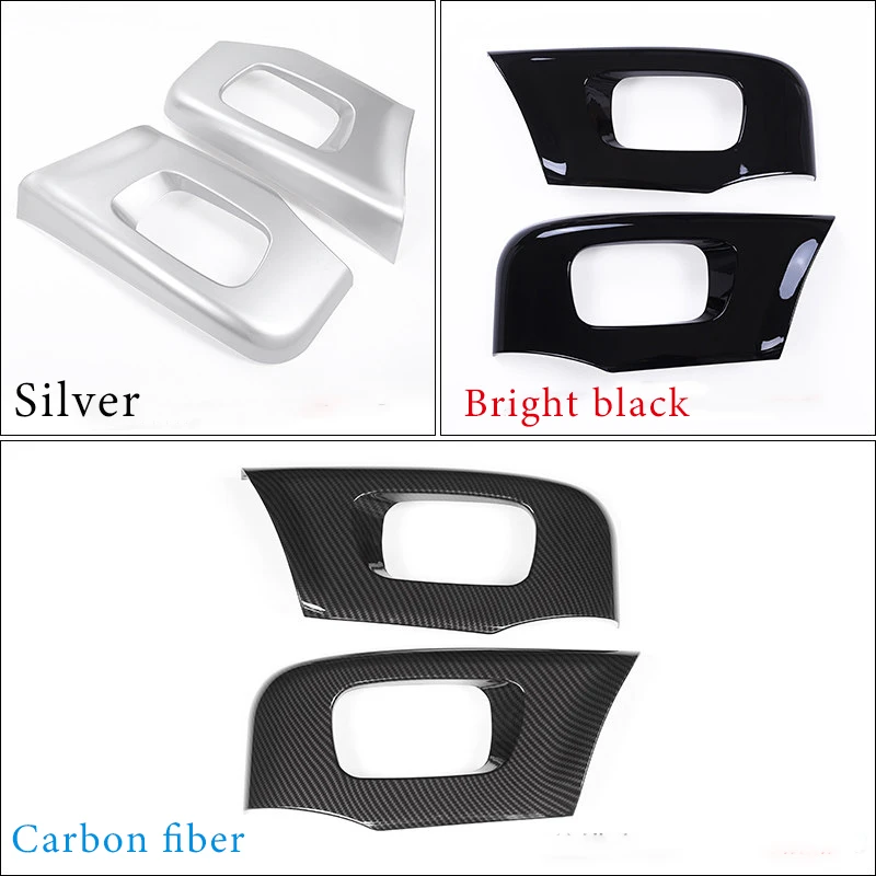 2 Pcs Carbon Fiber ABS Chrome Seat Frame Trim Cover For Land Rover Discovery 5  For Land Rover Range Rover Velar RR Sport