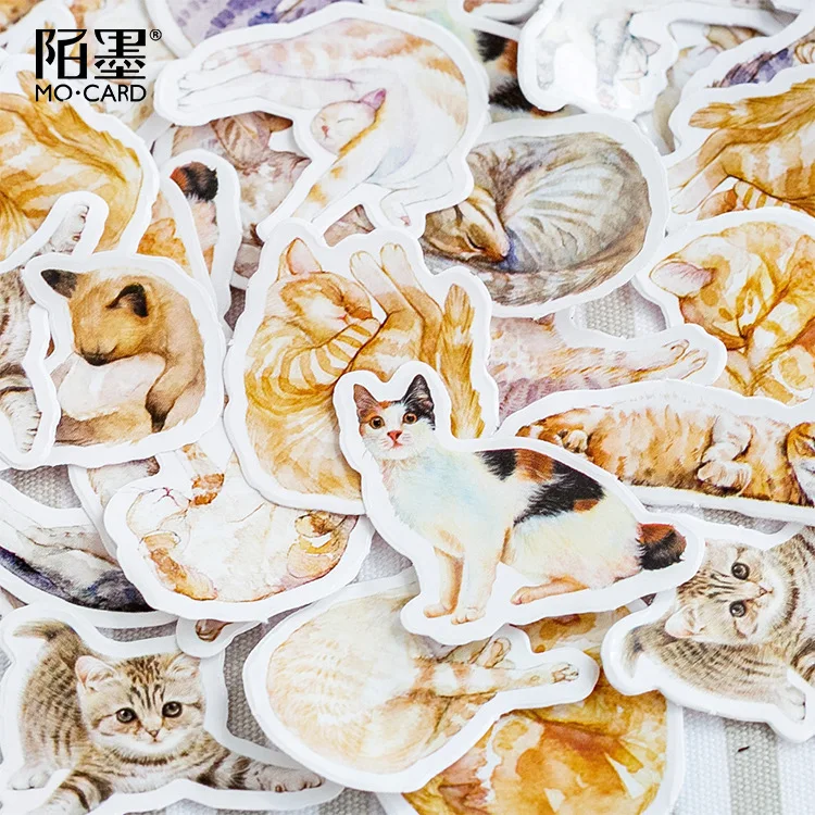 Mohamm Japanese Label Stationery Scrapbook Diary Paper Small Kawaii Decorative Cat  Journal Cute Stickers Scrapbooking