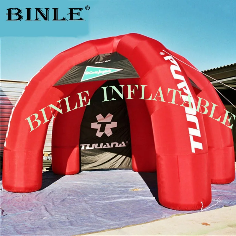 

Attractive red beams Inflatable Spider tent,party event marquee,gazebo tent for advertising and car shelter without lights