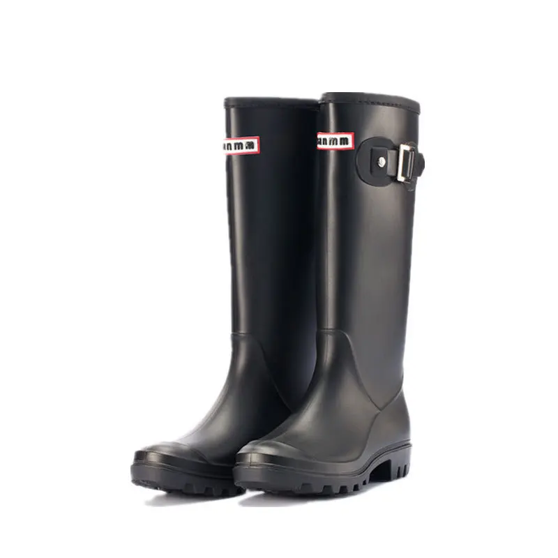 Women\'s Waterproof Rainboots Ladies Knee-high Rubber Rain Boots Fashion PVC Rainboot Female Boot Outdoor Water Shoes