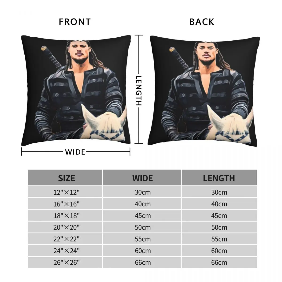 The Last Kingdom Uhtred Of Bebbanburg Pillowcase Polyester Linen Velvet Zip Decor Throw Pillow Case Sofa Seater Cushion Case