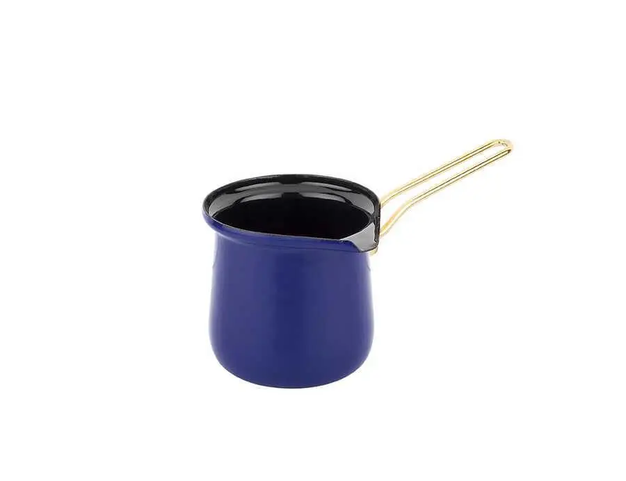 DOLBOVI TANTİTONİ DARK BLUE GOLD ENAMEL Coffee POT Coffee maker турка для кофе cafetera