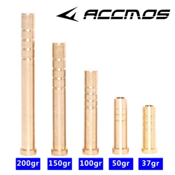 24pcs Copper Insert Arrow Fit ID 6.2 mm  Carbon Fiberglass Arrows Shaft Archery DIY For Hunting 37grain /50grain