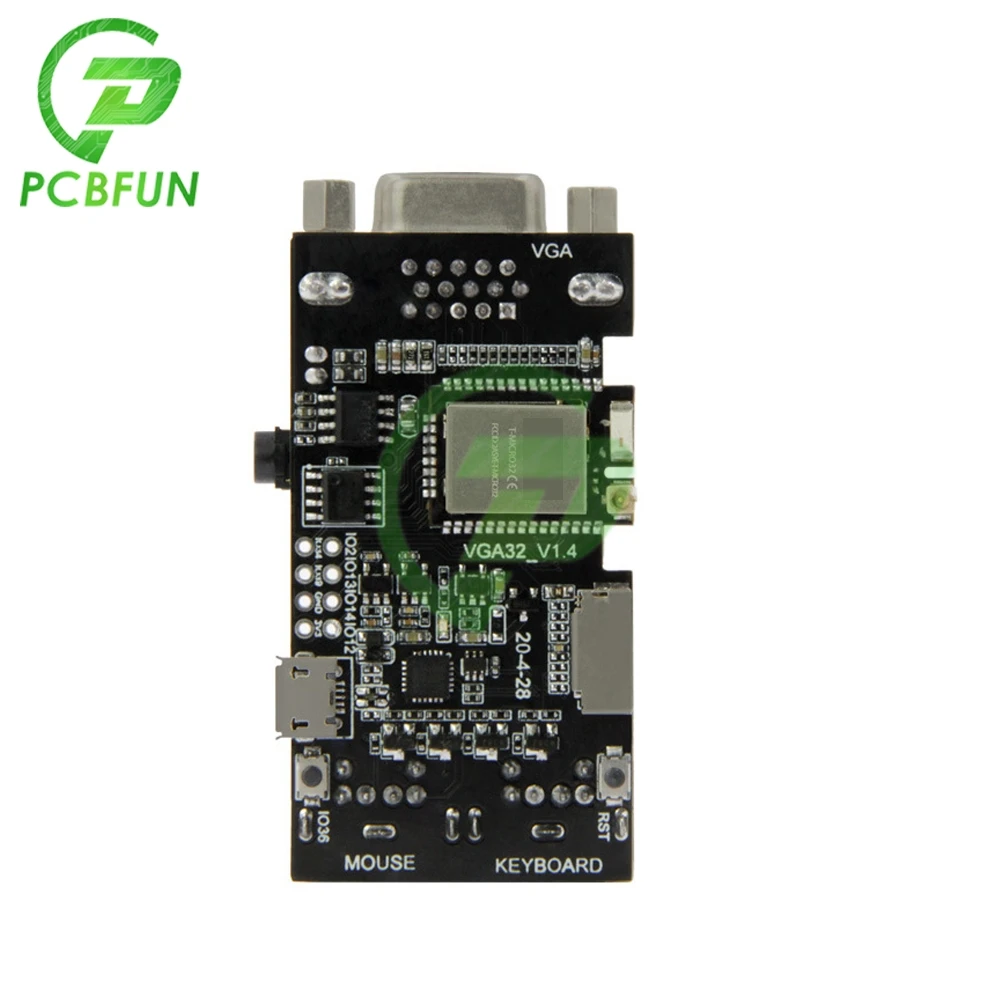 VGA32 V1.4 Controller PS/2 Mouse And Keyboard Graphics Library Game Engine And ANSI/VT Terminal USB to TTL CP2104 For The ESP32