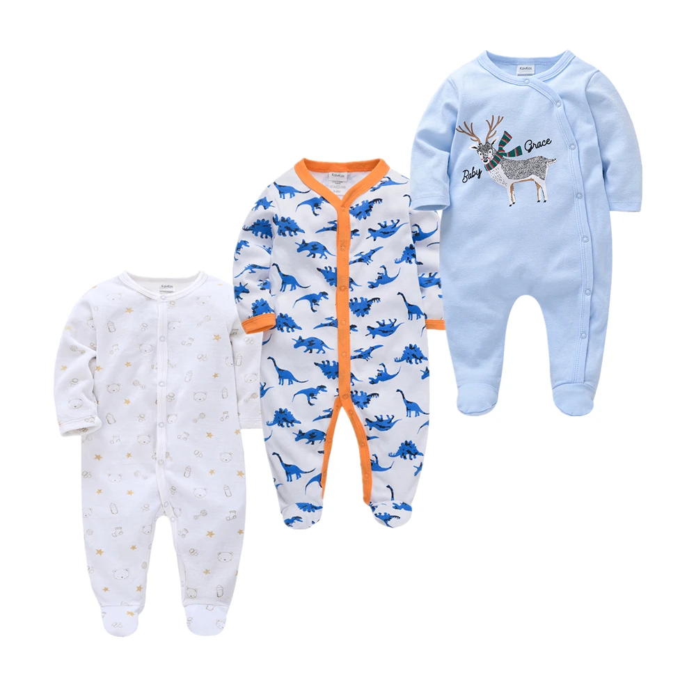 100% cotton 3pcs Roupas bebe de Baby Girl Boy Pijamas bebe fille Cotton Breathable Soft ropa bebe Newborn Sleepers Baby Pjiamas