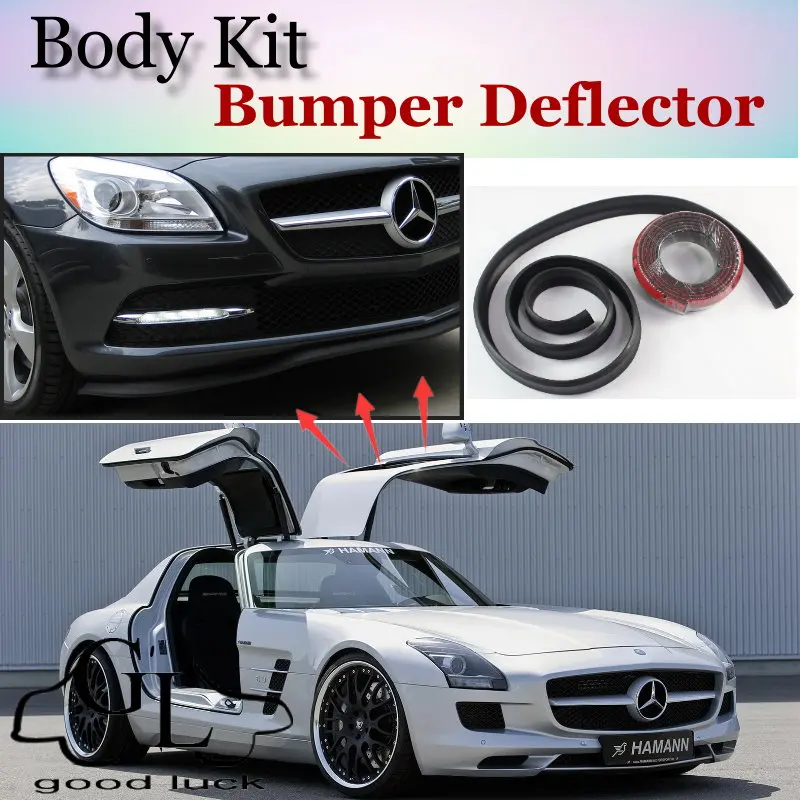 Bumper Lip Lips For Mercedes Benz SLS AMG / Car Lip Shop Spoiler For Car Tuning / TOPGEAR Recommend Body Kit + Strip