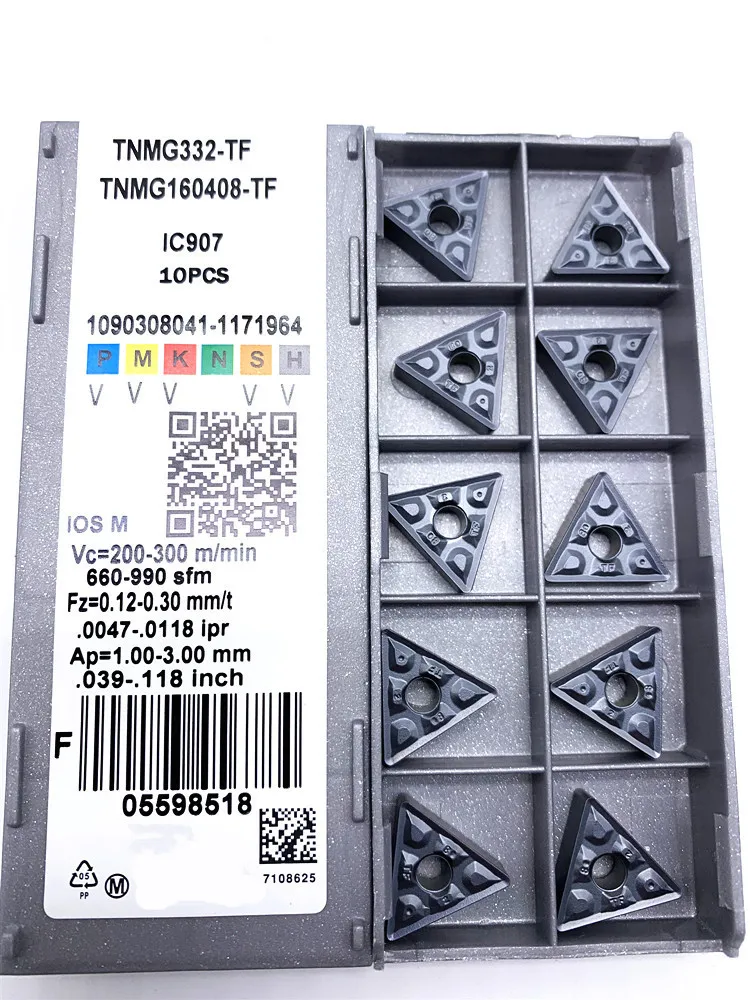 TNMG160404 TF IC907  External Turning Tools Carbide insert TNMG160408 IC908 Lathe Cutter Tool of Lathe tool turning insert TNMG