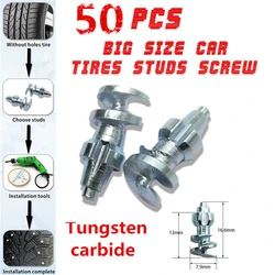 50pcs/lot 7.9x16.6mm Big Size Tungsten carbide Car Tires Studs Screw Snow Spikes Wheel Tyres Snow Chains Studs