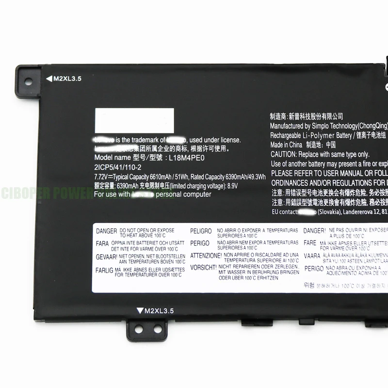 CP Laptop Battery L18M4PE0 L18C4PE0F L18L4PE0 SB10W67235 SB10W67368 5B10U40209 For Yoga C740-14IML 81TC000JUS 81TC7071JUS Series