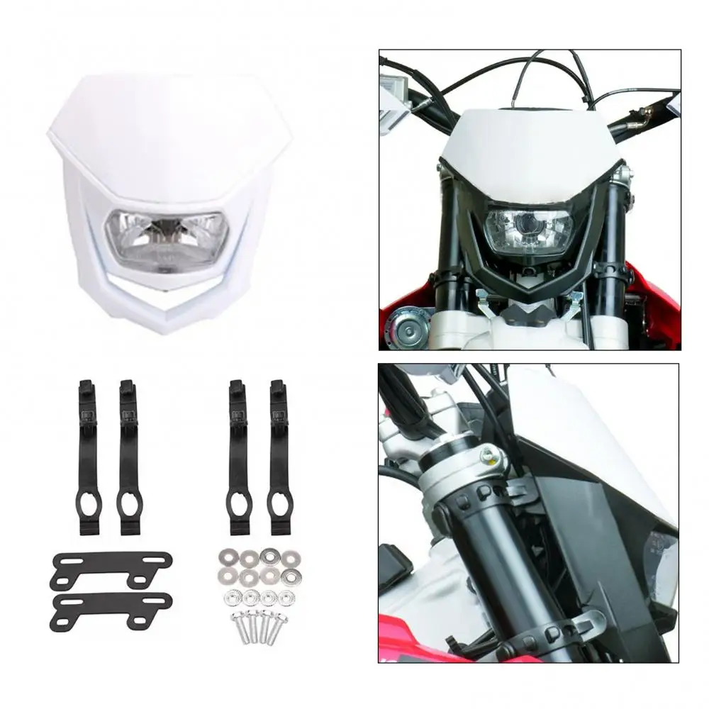 HOT SALES!!! Universal Motorcycle Head Lamp 12V 35W Headlight Fairing Motocross Enduro Dirt Bike Headlamp Lamp Light