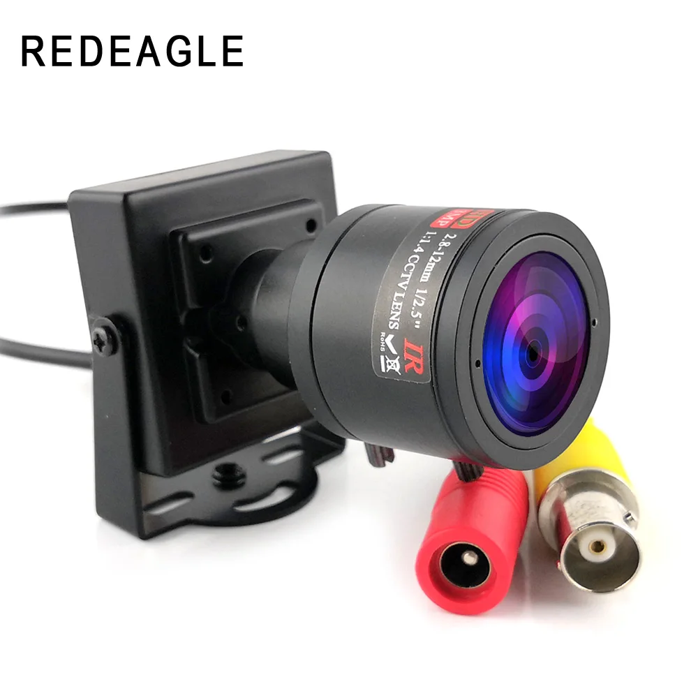 

REDEAGLE Mini CVBS Analog CCTV Zoom Camera 2.8mm-12mm HD Manual Focusing Lens Metal 700TVL Home Security surveillance Cameras