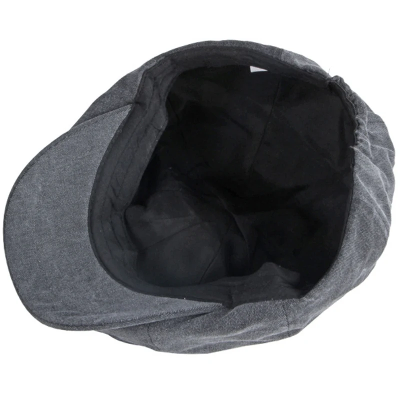 HT3694 Berets Washed Cotton Flat Caps for Men Women Beret Cap Male Female Artist Painter Beret Hat Vintage Octagonal  Cap