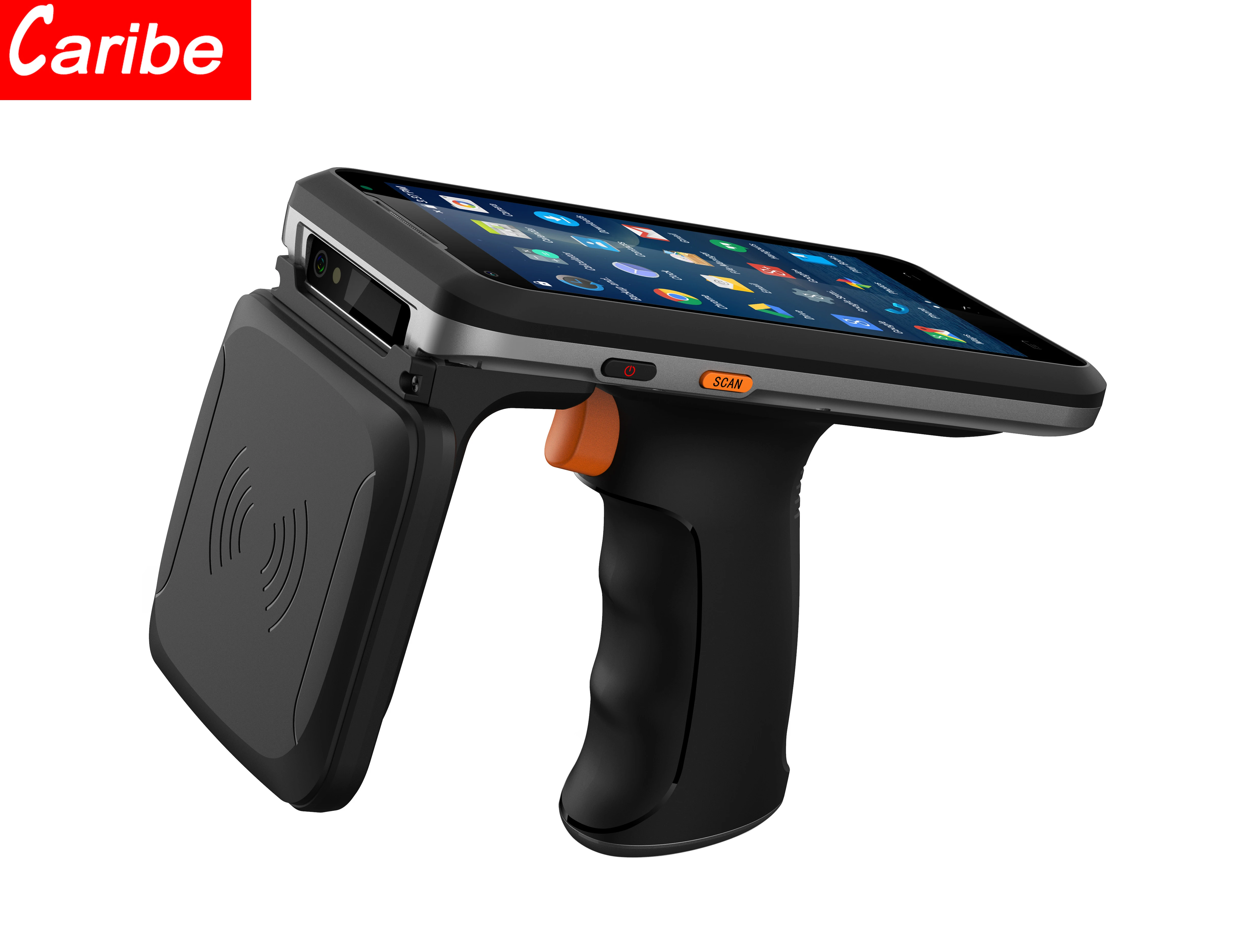 CARIBE Android 8.1 Data Collector IP66 Rugged Handheld PDA 1D 2D Barcode Scanner UHF RFID Reader