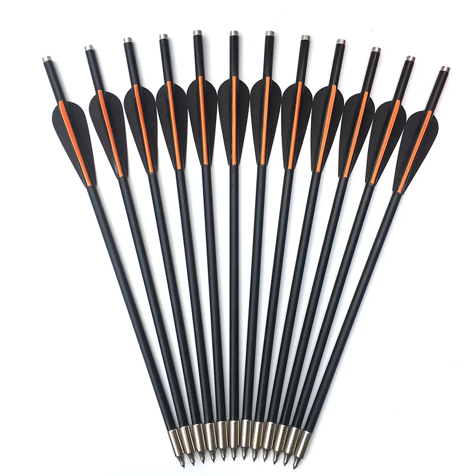 12/18/24pcs ID6.2 OD8mm Fiberglass Arrows  With 3