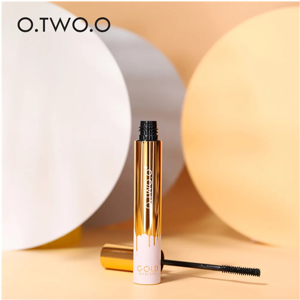 O.TWO.O 3D Mascara Lengthening Black Lash Eyelash Extension Eye Lashes Brush Beauty Makeup Long-wearing Gold Color Mascara