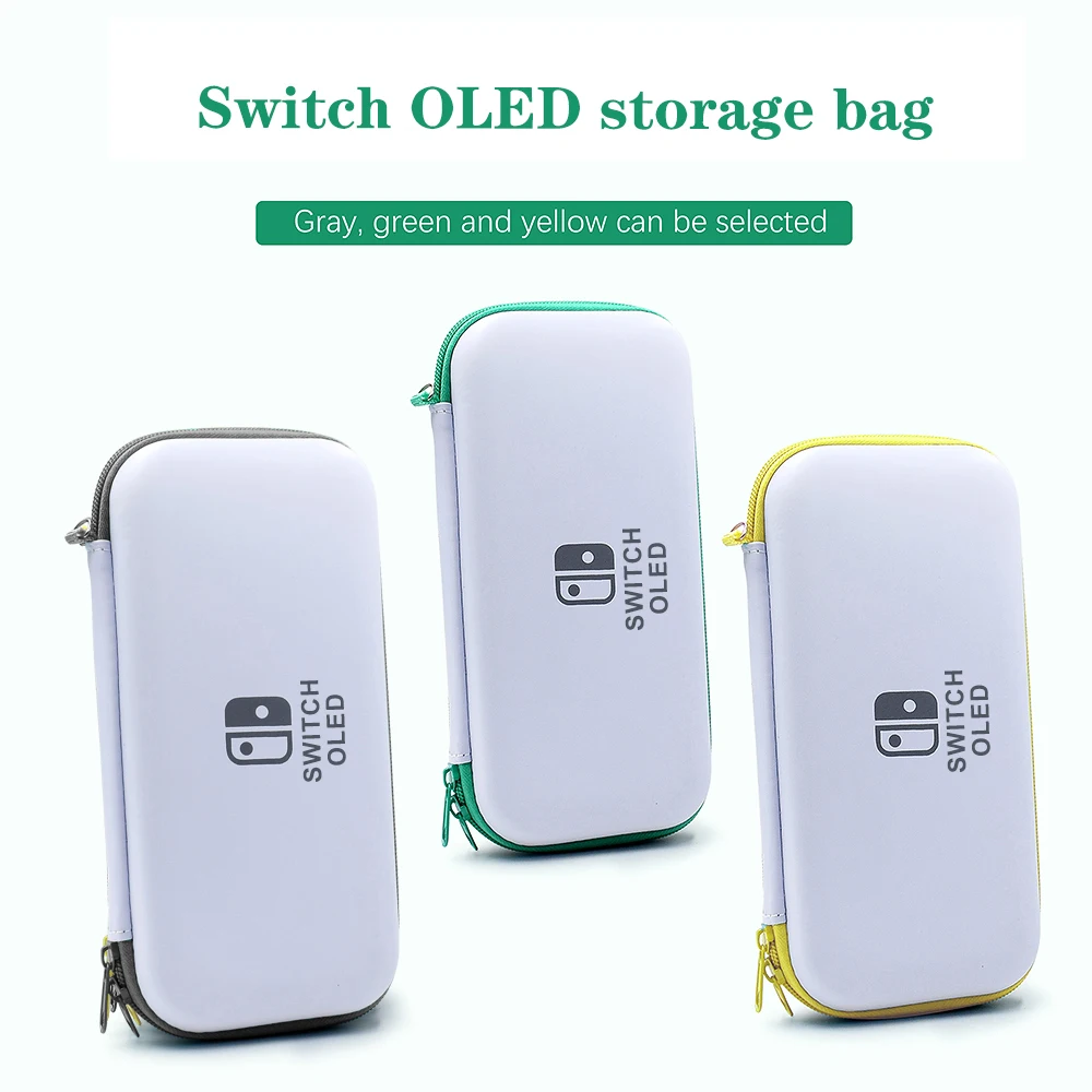 10 في 1 NS OLED مجموعة ملحقات تخزين حقيبة حمل للسفر مع 10 بطاقات الألعاب حامل HD واضح واقي للشاشة للتبديل OLED