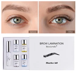 Kit de laminación de cejas semipermanente, loción permanente de levantamiento de cejas, juego de permanente con cepillo, herramientas de salón de belleza, envío directo