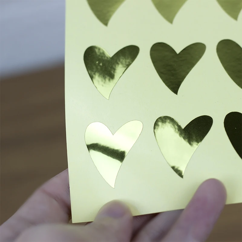 160PCS Golden Love Baking Packaging Sticker DIY Decorative Sticker Candy Gift Box Sealing Sticker Self-adhesive