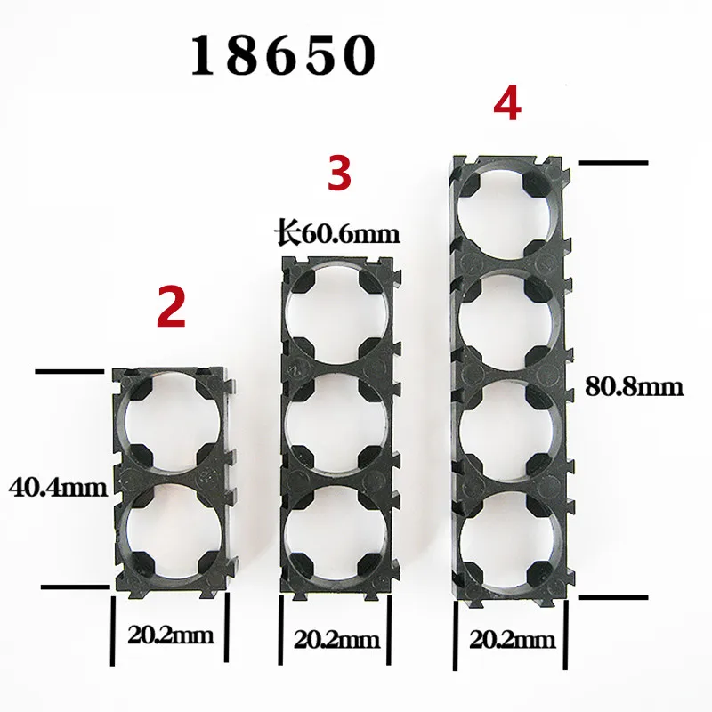 10/20PCS 2/3/4 18650 Battery Holder Radiating Shell Pack Plastic Heat Holder Bracket Battery Spot Welding Assembly DIY Assembly