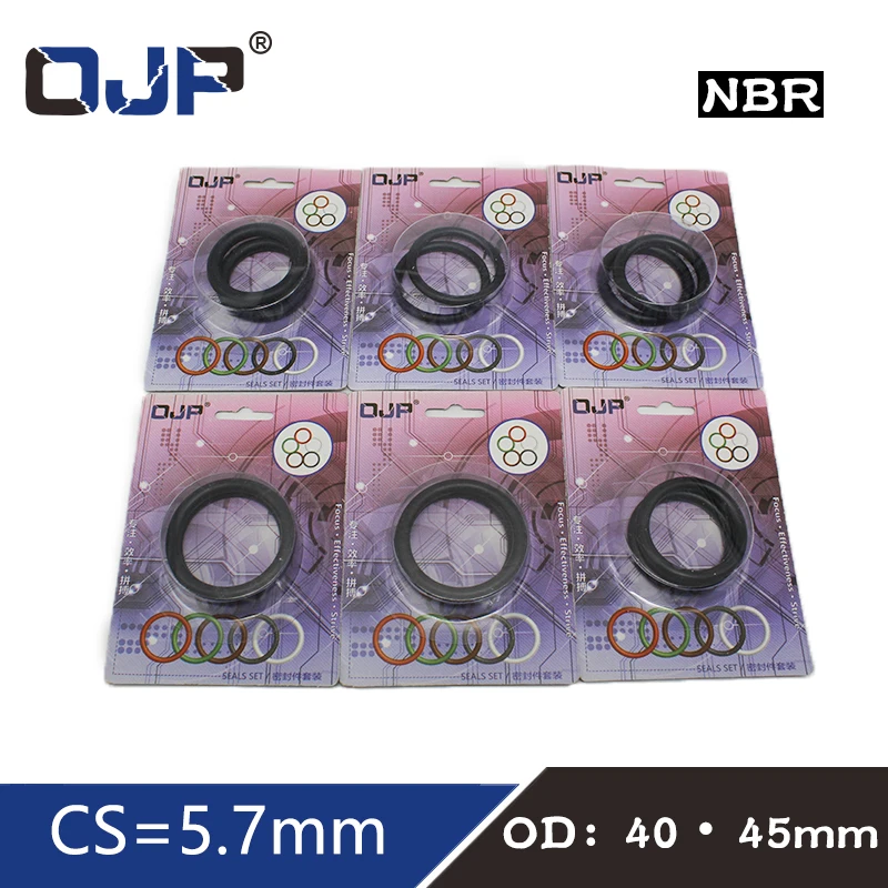 

O-ring Waterproof oil resistance NBR seal O ring Boxed nitrile rubber Gask thickness CS 5.7mm OD40/45mm