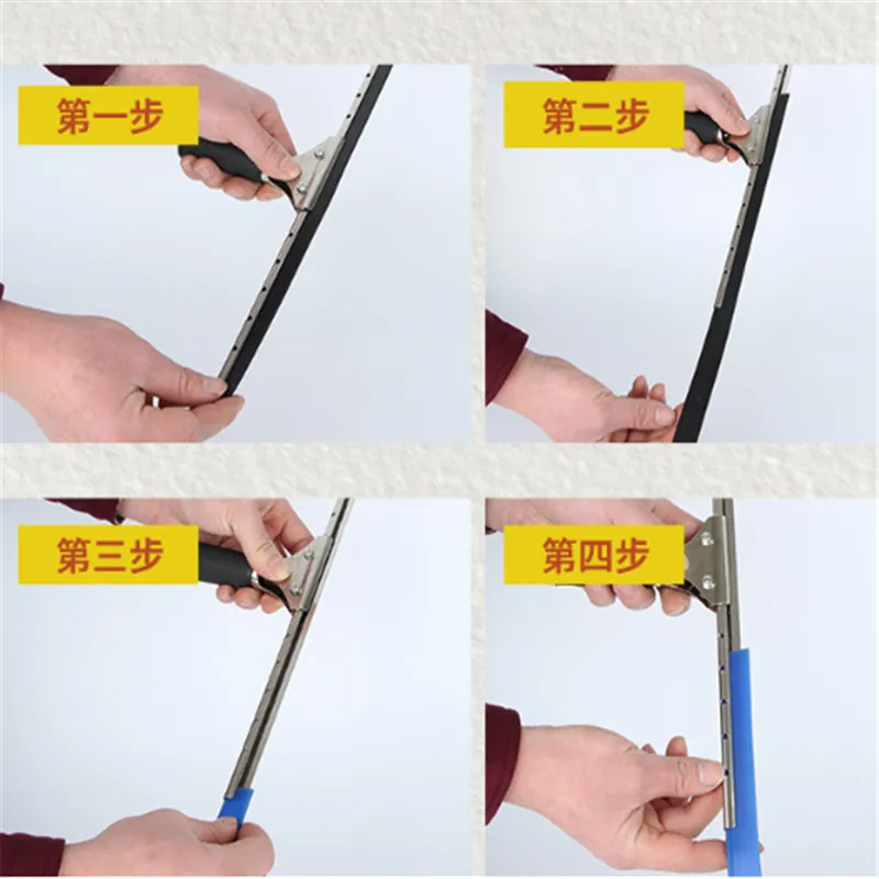 106 ซม.ยาง Wiper เครื่องมือแก้วแก้ว Scraper น้ํายางบทความยาวไม้กวาดเครื่องมือทําความสะอาดในครัวเรือนสีขาวสีดําสีฟ้า