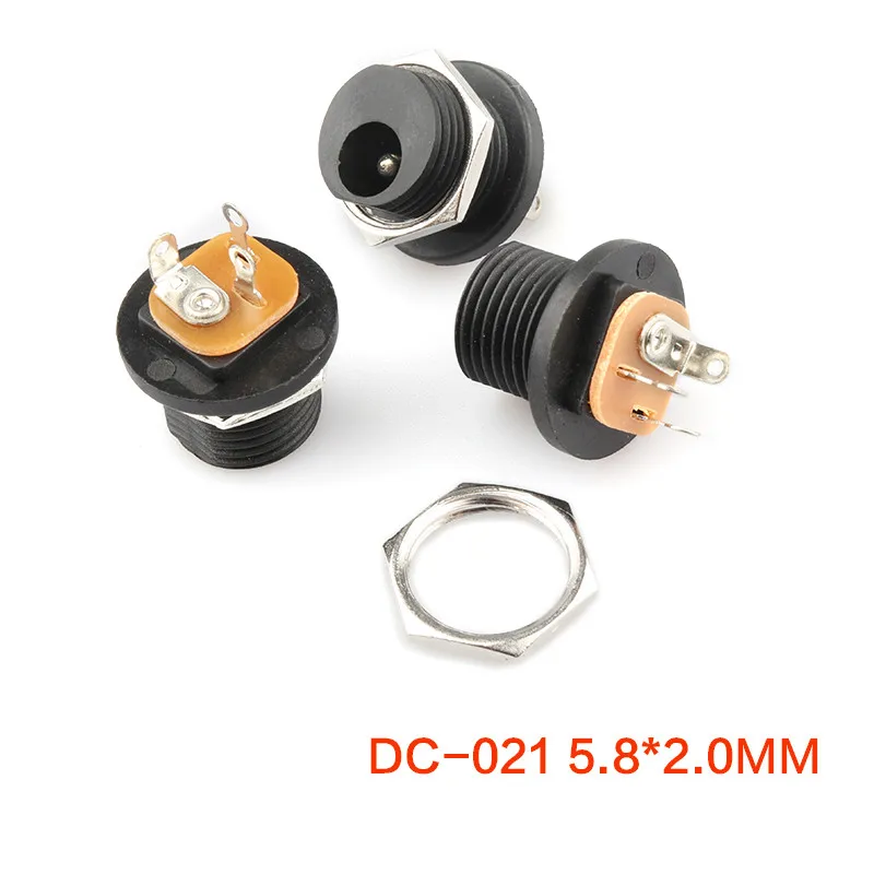 20Pcs DC Connector DC021 5.8*2.0 Power Socket DC-021 3-pin Jack